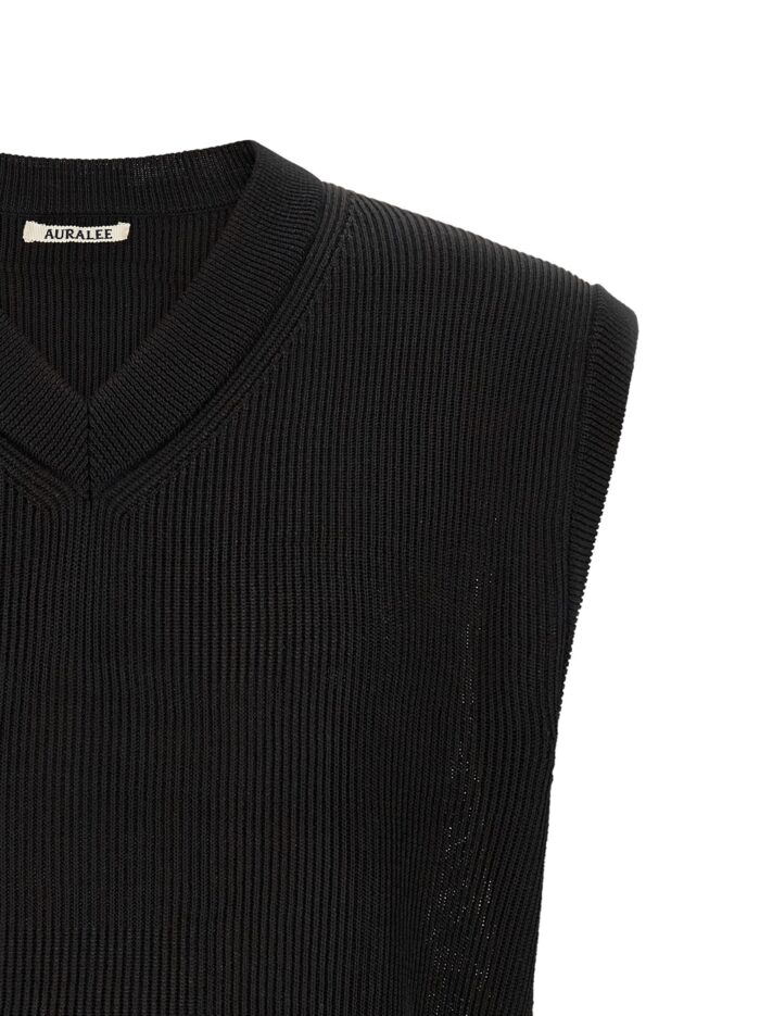 AURALEE Ribbed Knit Vest