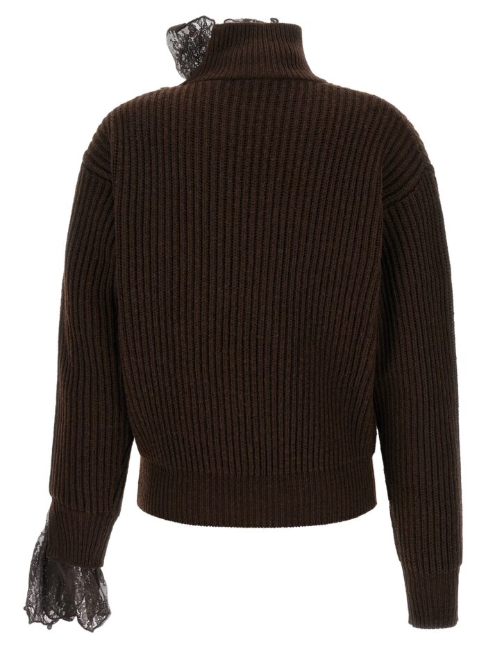GIUSEPPE DI MORABITO Ribbed Lace Sweater