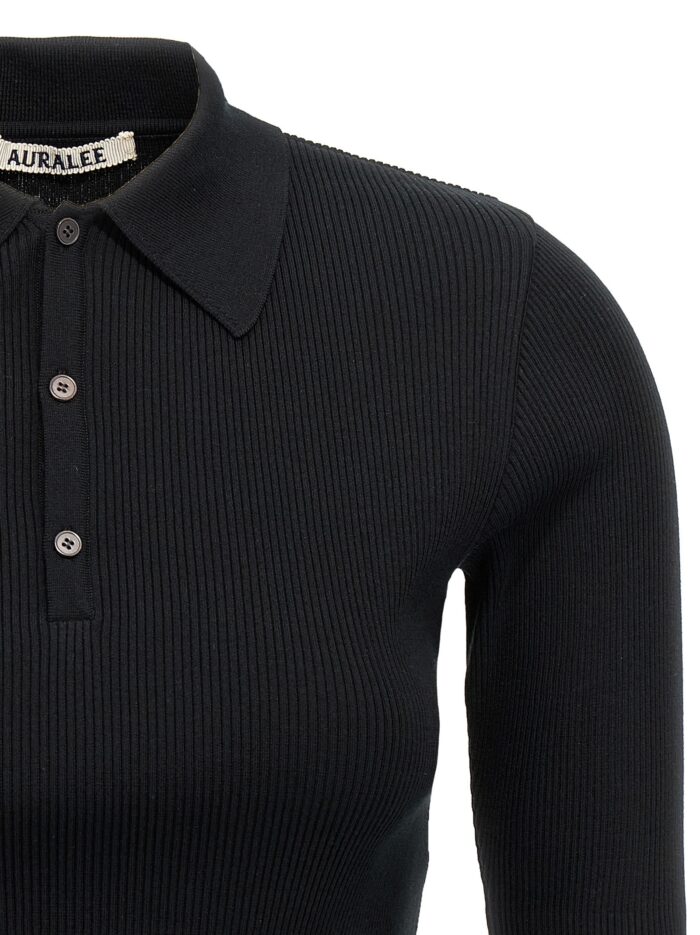 AURALEE Ribbed Polo Shirt