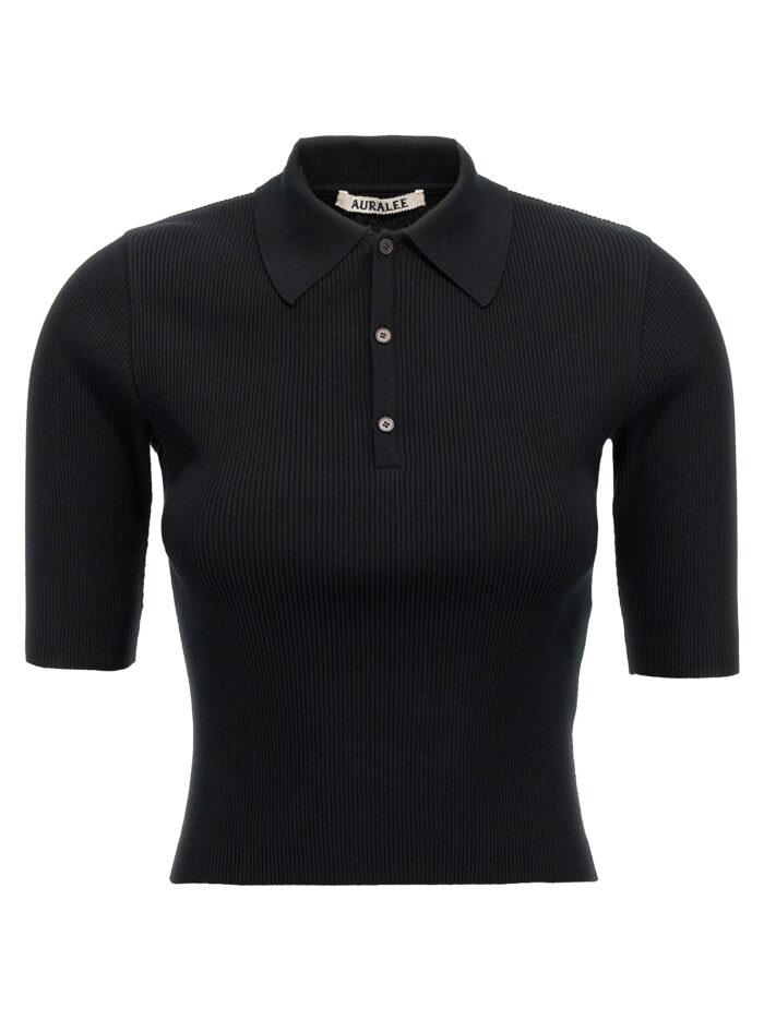 auralee ribbed polo shirt AURALEE Ribbed Polo Shirt