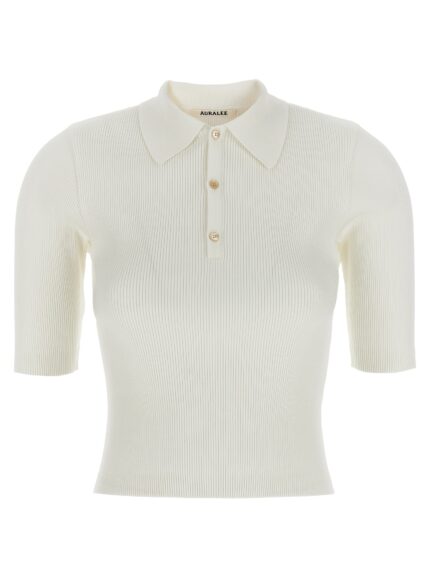 AURALEE Ribbed Polo Shirt