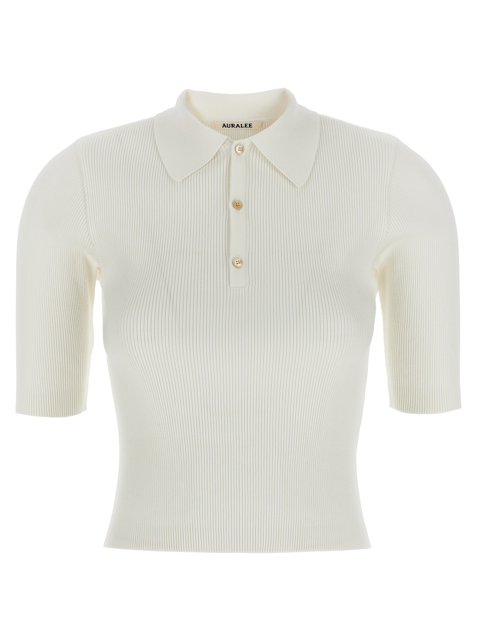 AURALEE Ribbed Polo Shirt