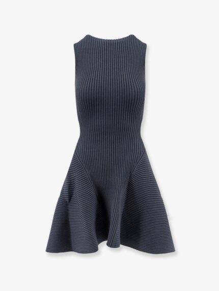 ALAIA Ribbed Skater Dress