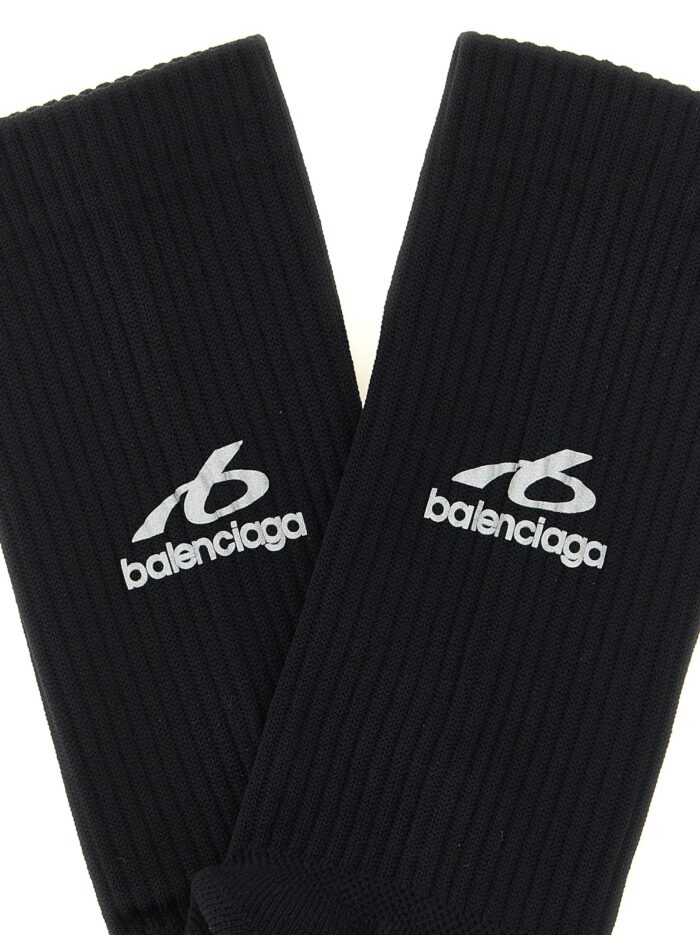 Balenciaga Ribbed Socks With Logo