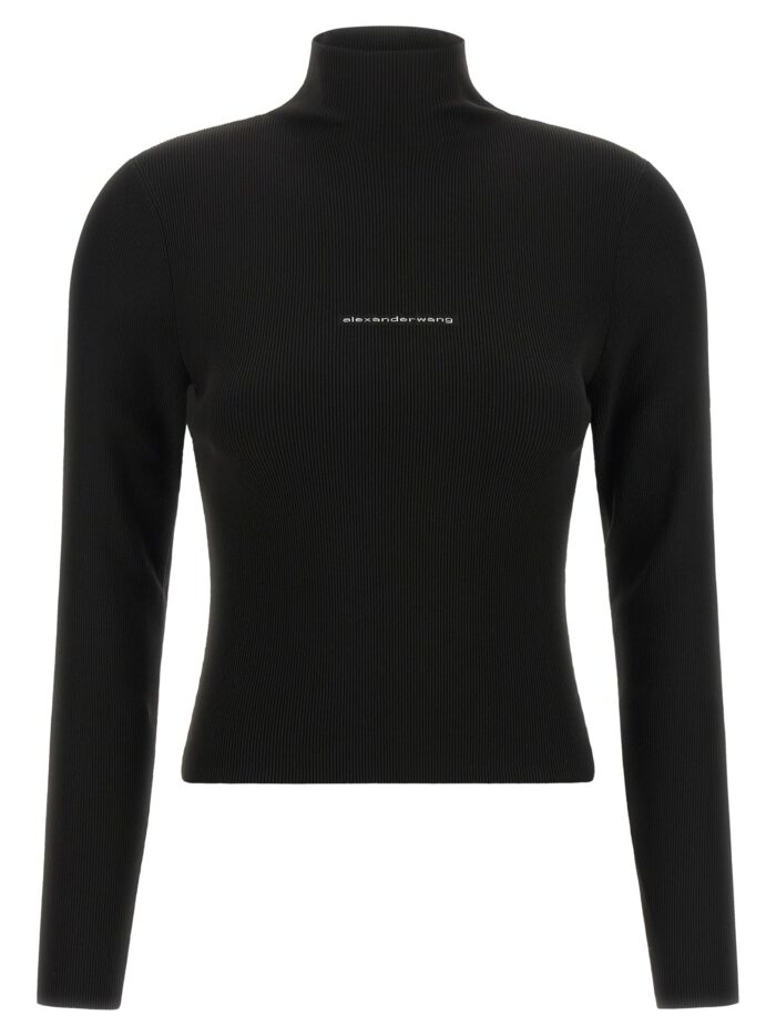 alexander wang ribbed sweater with logo Alexander Wang Ribbed Sweater With Logo