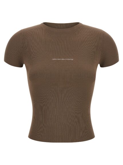 Alexander Wang Ribbed T-shirt With Logo