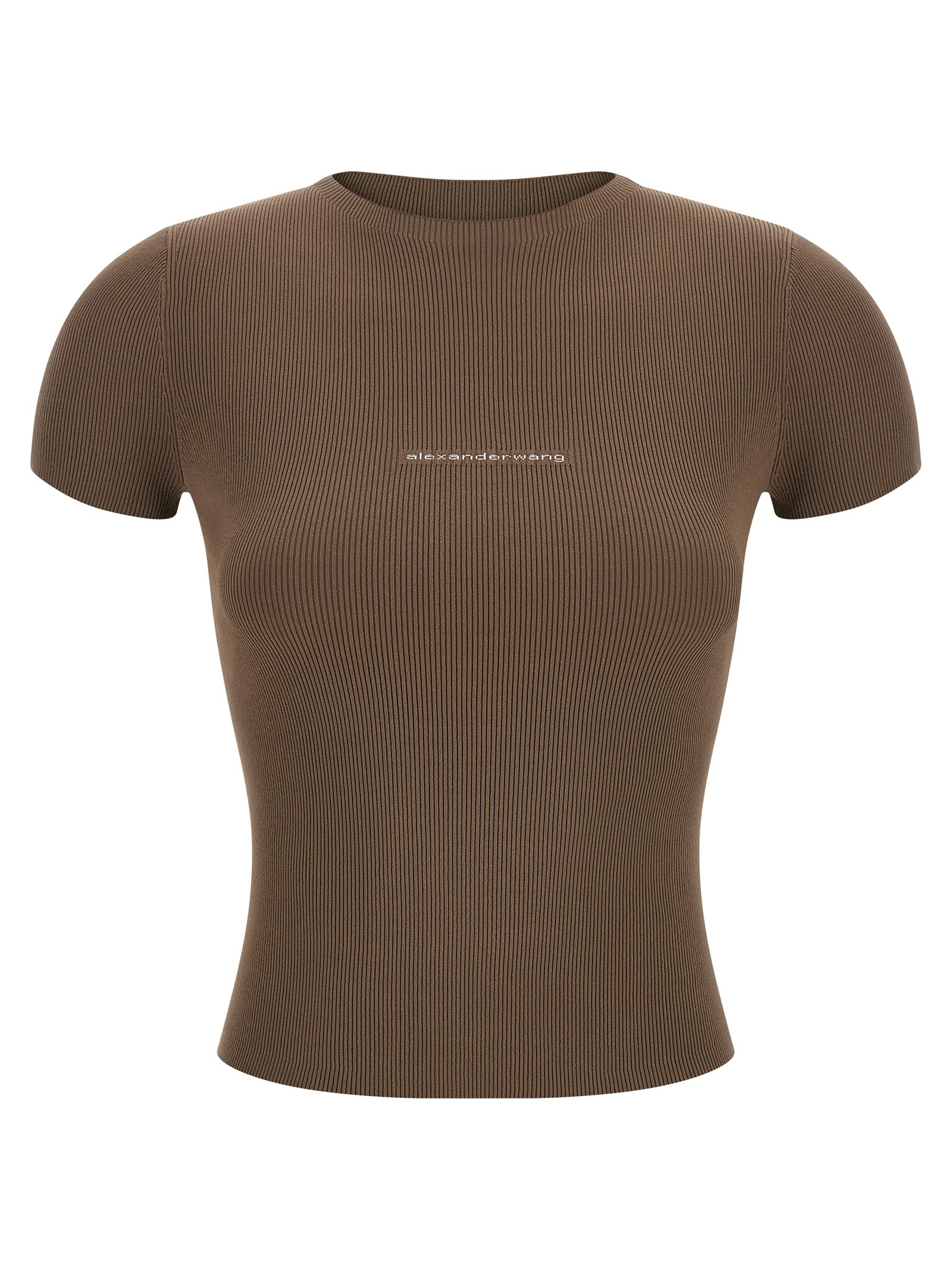 Alexander Wang Ribbed T-shirt With Logo