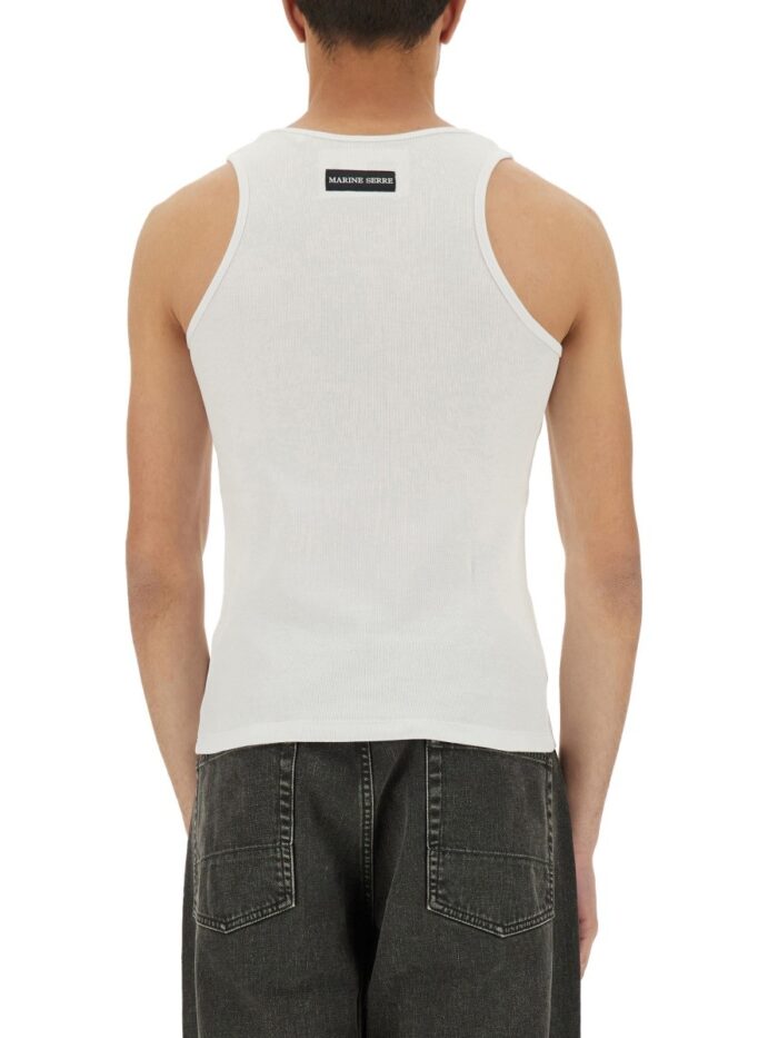 Marine Serre Ribbed Tank Top With Moon Logo