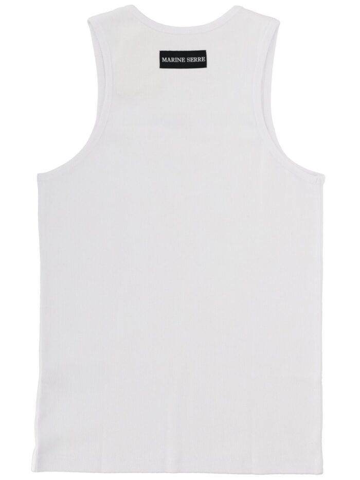 Marine Serre Ribbed Tank Top With Moon Logo