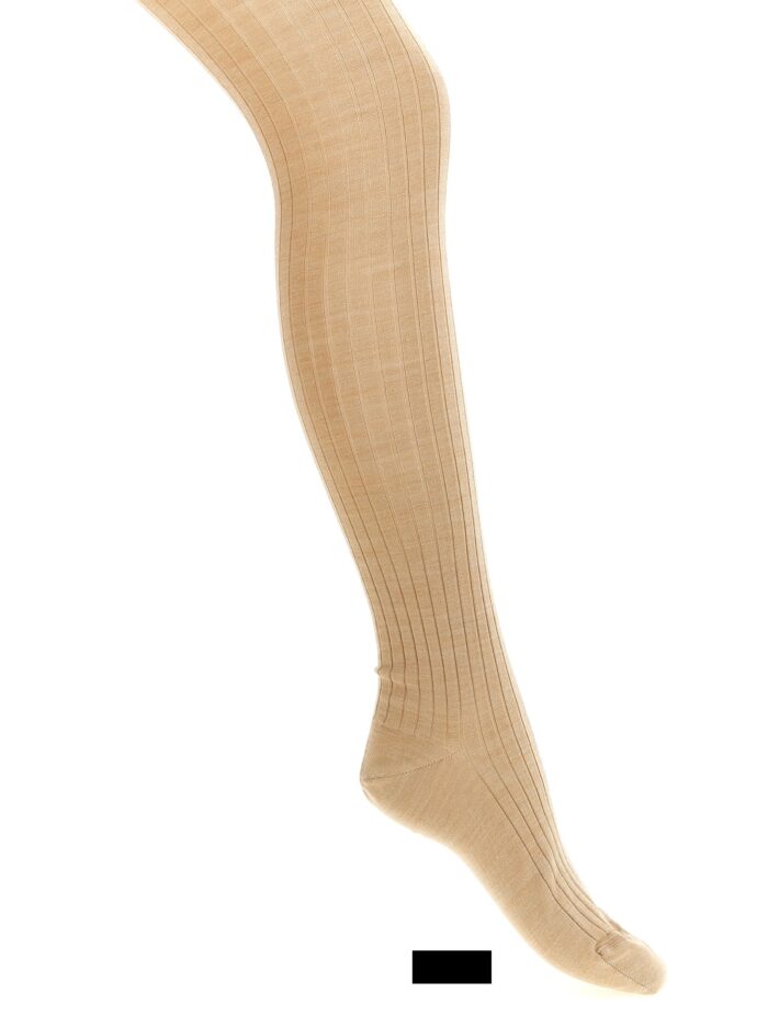 jil sander ribbed tights JIL SANDER Ribbed Tights
