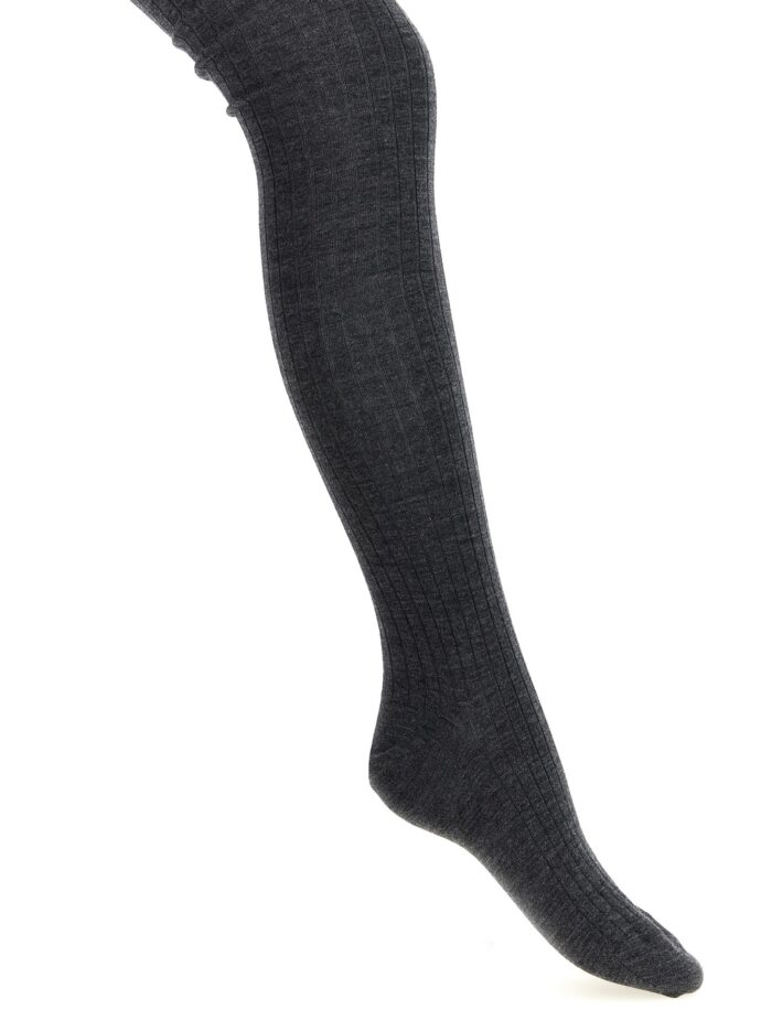 jil sander ribbed tights JIL SANDER Ribbed Tights