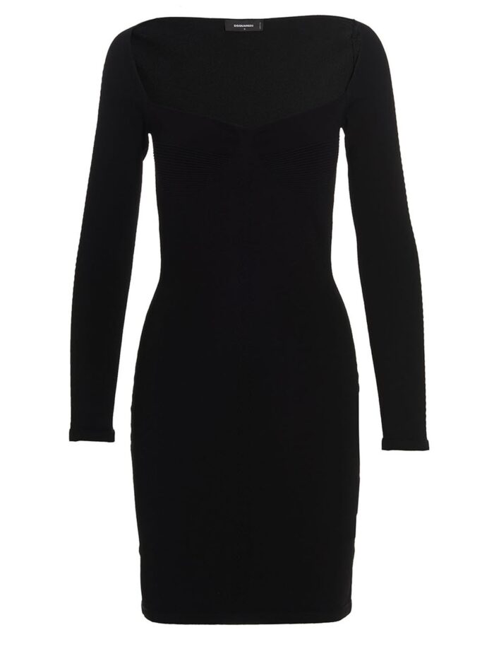 dsquared2 ribbed viscose dress Dsquared2 Ribbed Viscose Dress