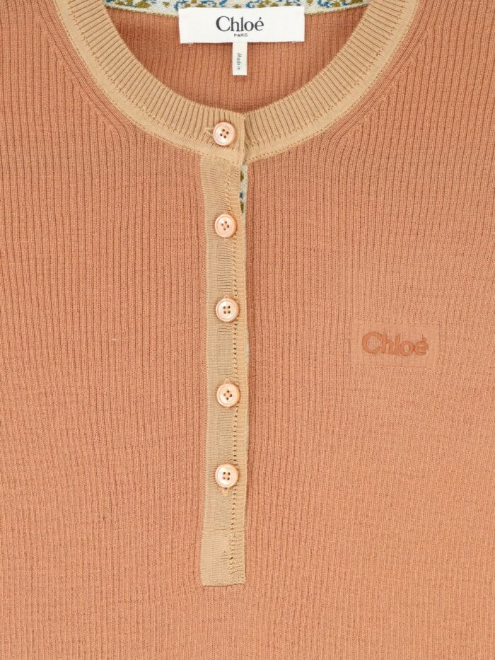 CHLOE' Ribbed Wool T-Shirt