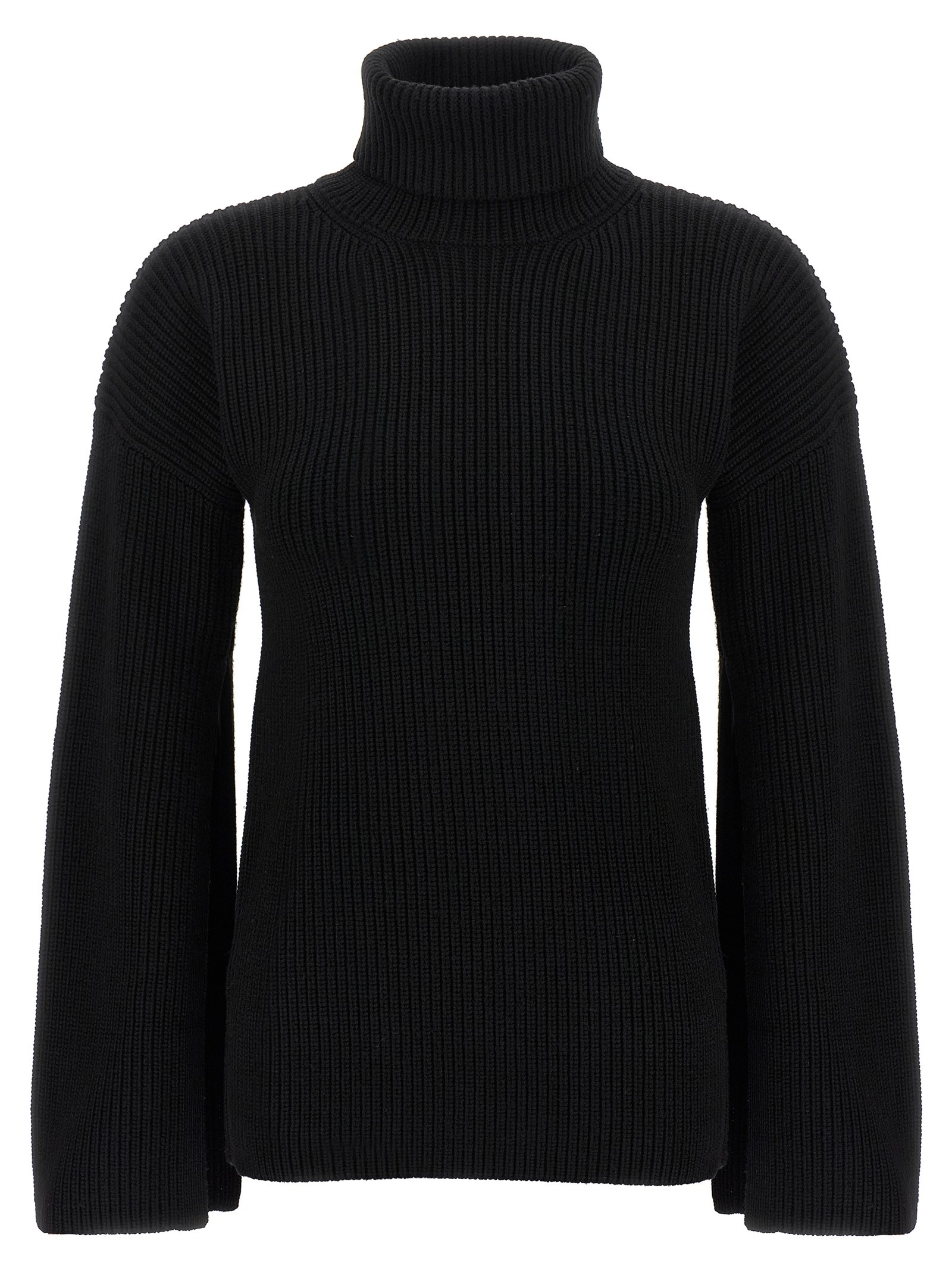 TOTEME Ribbed Wool Turtleneck Sweater