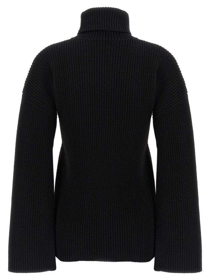 TOTEME Ribbed Wool Turtleneck Sweater