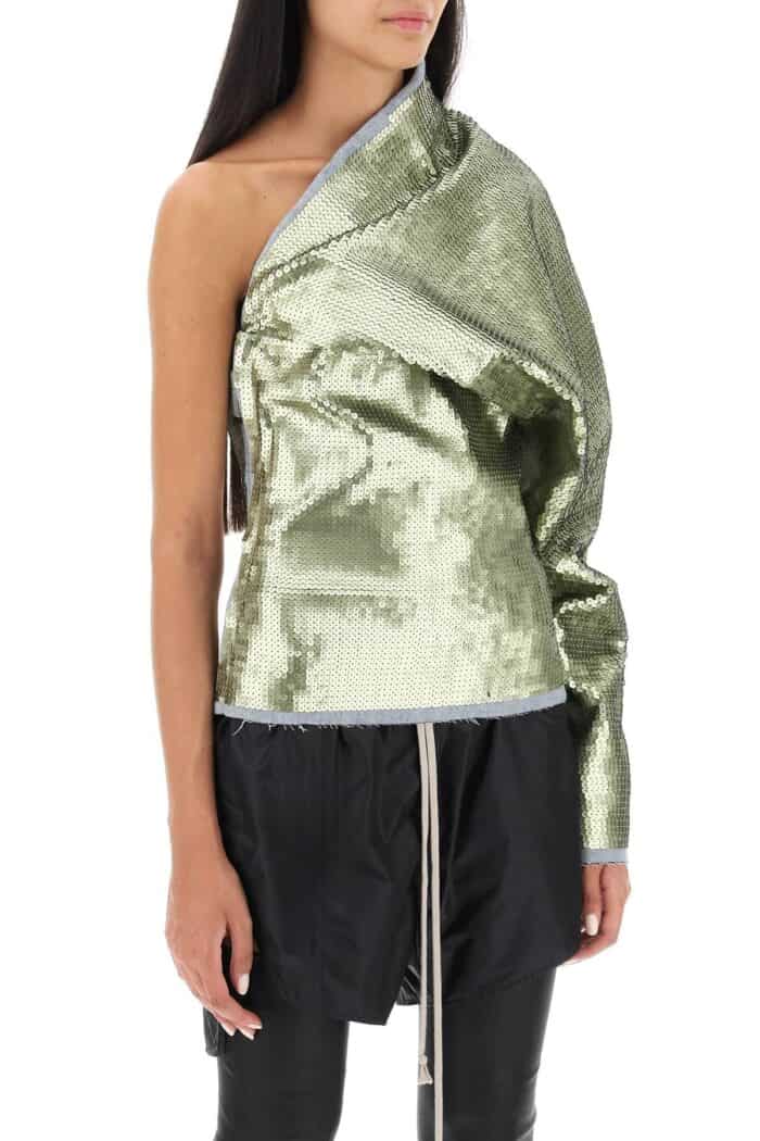 Rick Owens Sequined One-shoulder Top