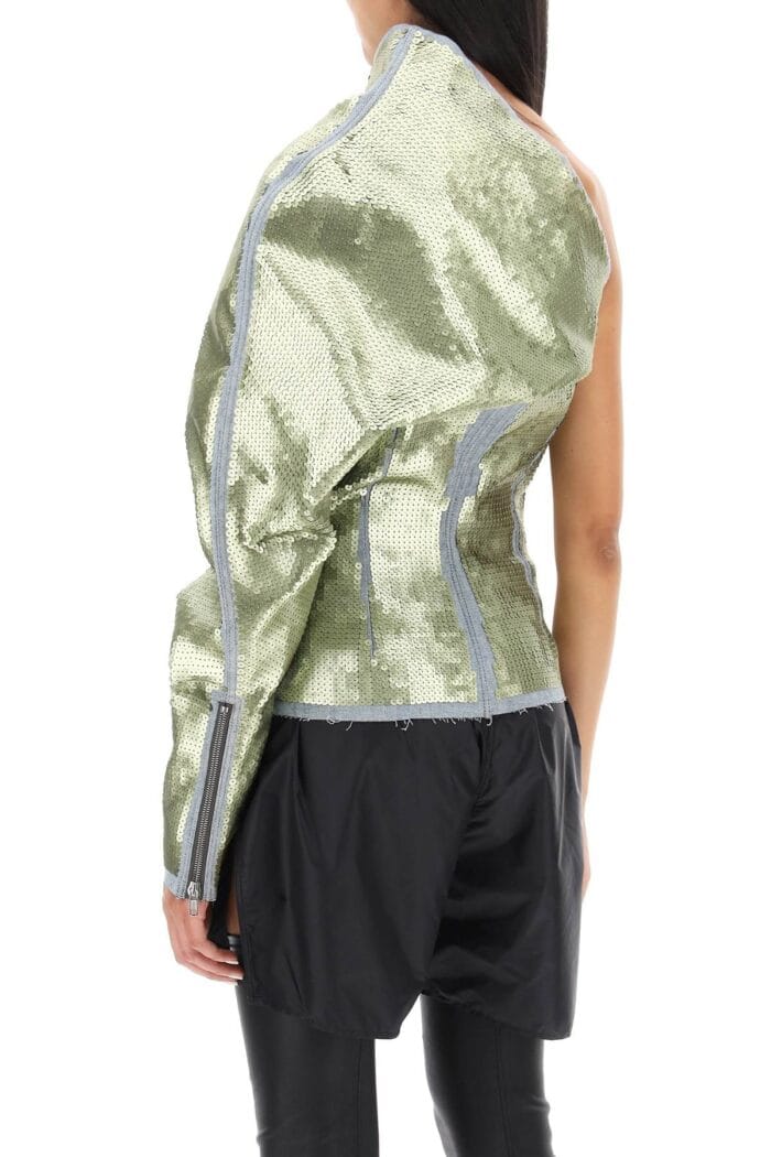 Rick Owens Sequined One-shoulder Top