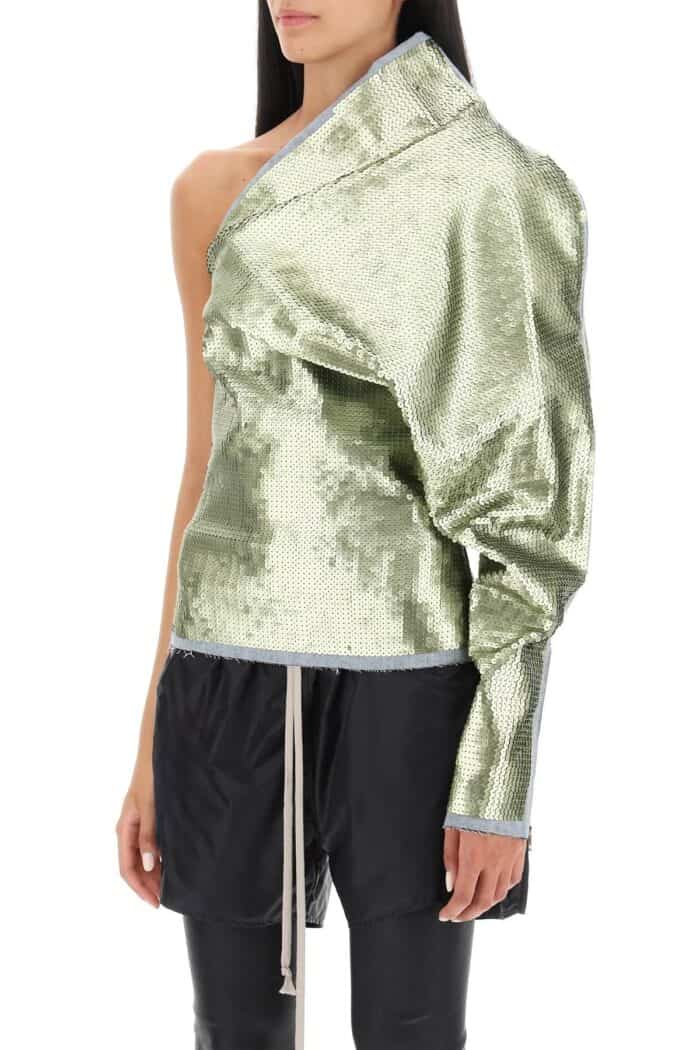 Rick Owens Sequined One-shoulder Top