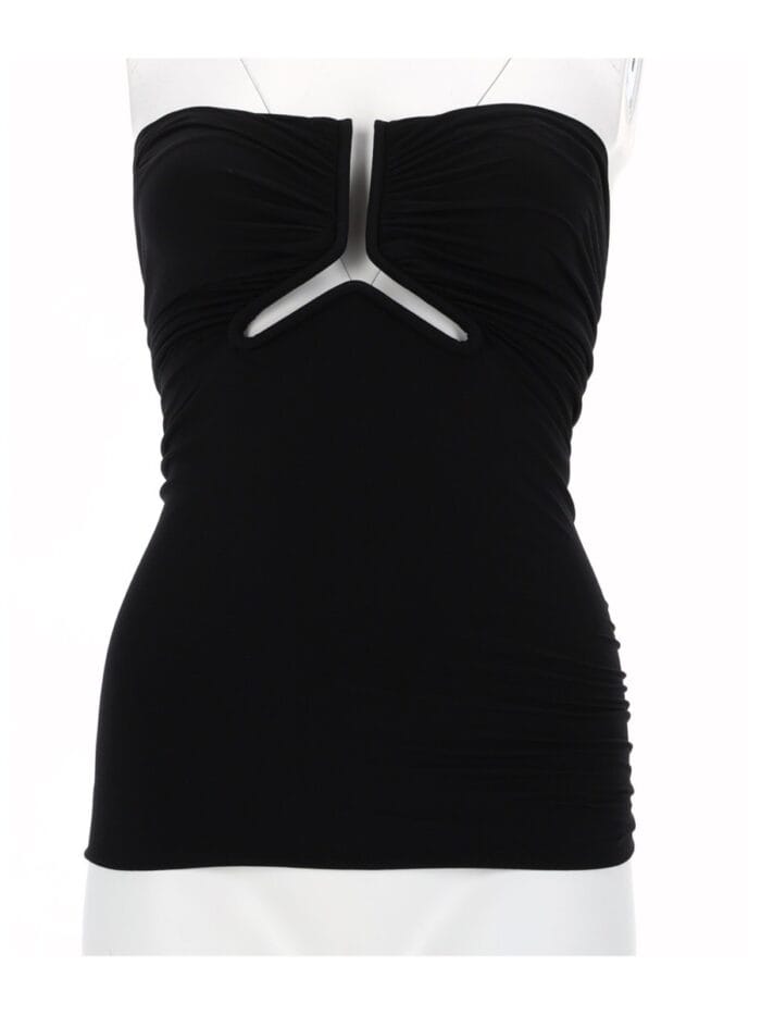 RICK OWENS "ALANNAH PRONG BUSTIER" TOP