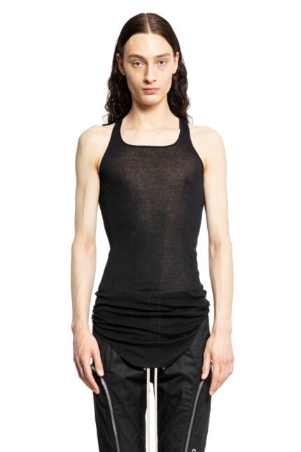 RICK OWENS Basic Rib Tank In Mini Rib Jersey