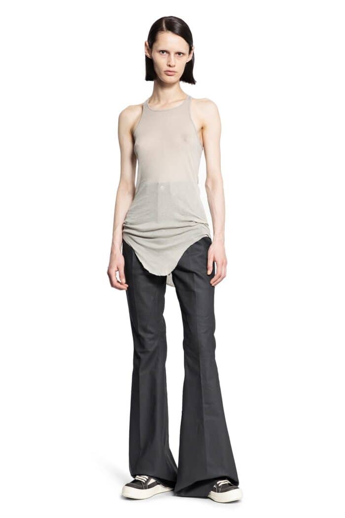 RICK OWENS Basic Rib Tank In Mini Rib Jersey