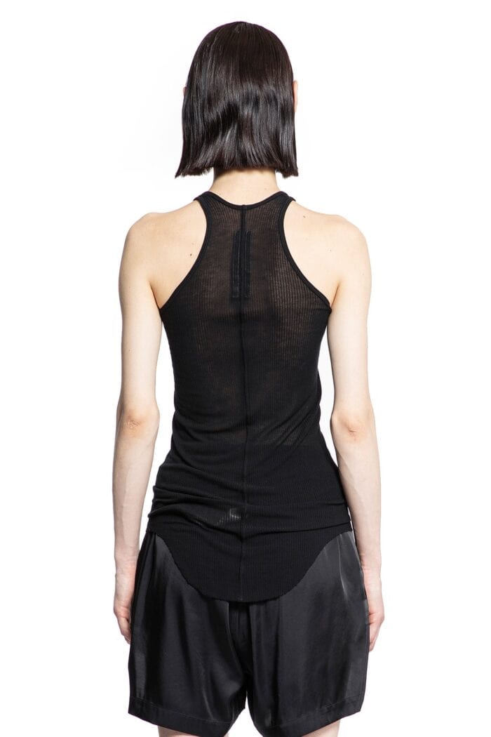 RICK OWENS Basic Rib Tank In Viscose Silk Rib Jersey