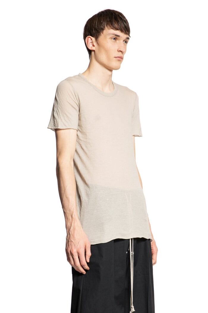 RICK OWENS Basic Short Sleeve Tee In Unstable Cotton