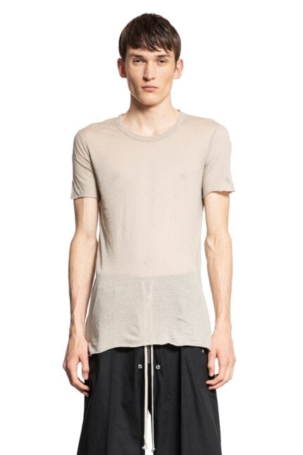 RICK OWENS Basic Short Sleeve Tee In Unstable Cotton