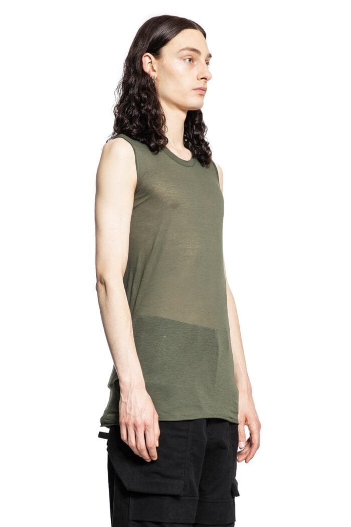 RICK OWENS Basic Sleeveless Tee In Unstable Cotton