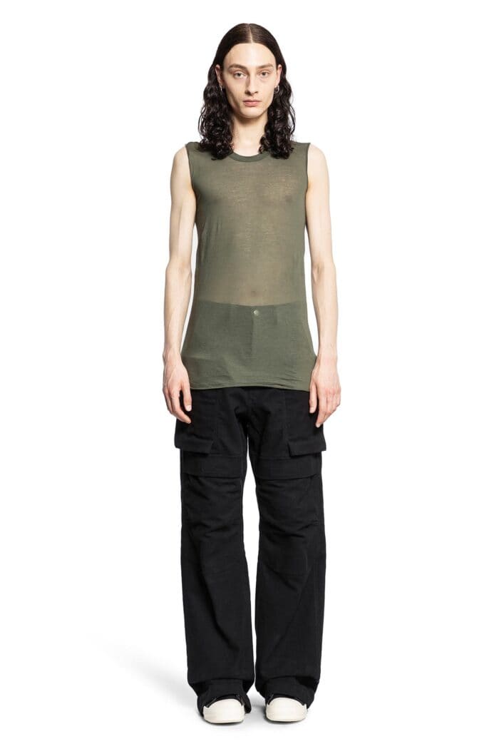 RICK OWENS Basic Sleeveless Tee In Unstable Cotton