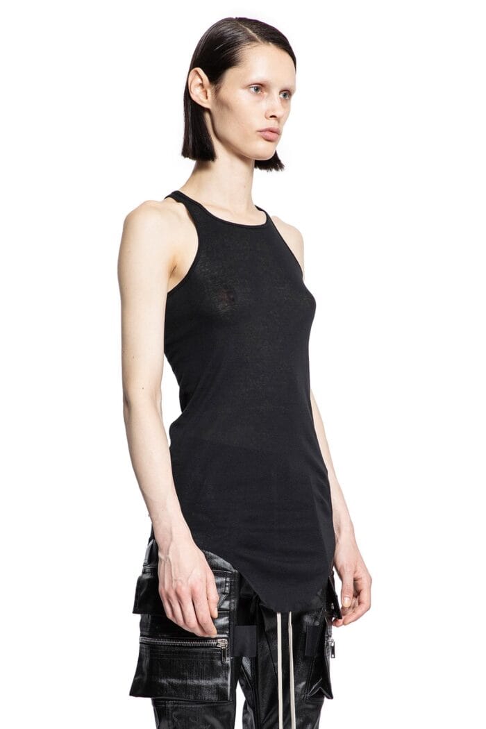 RICK OWENS Basic Tank Top In Mini Rib Jersey