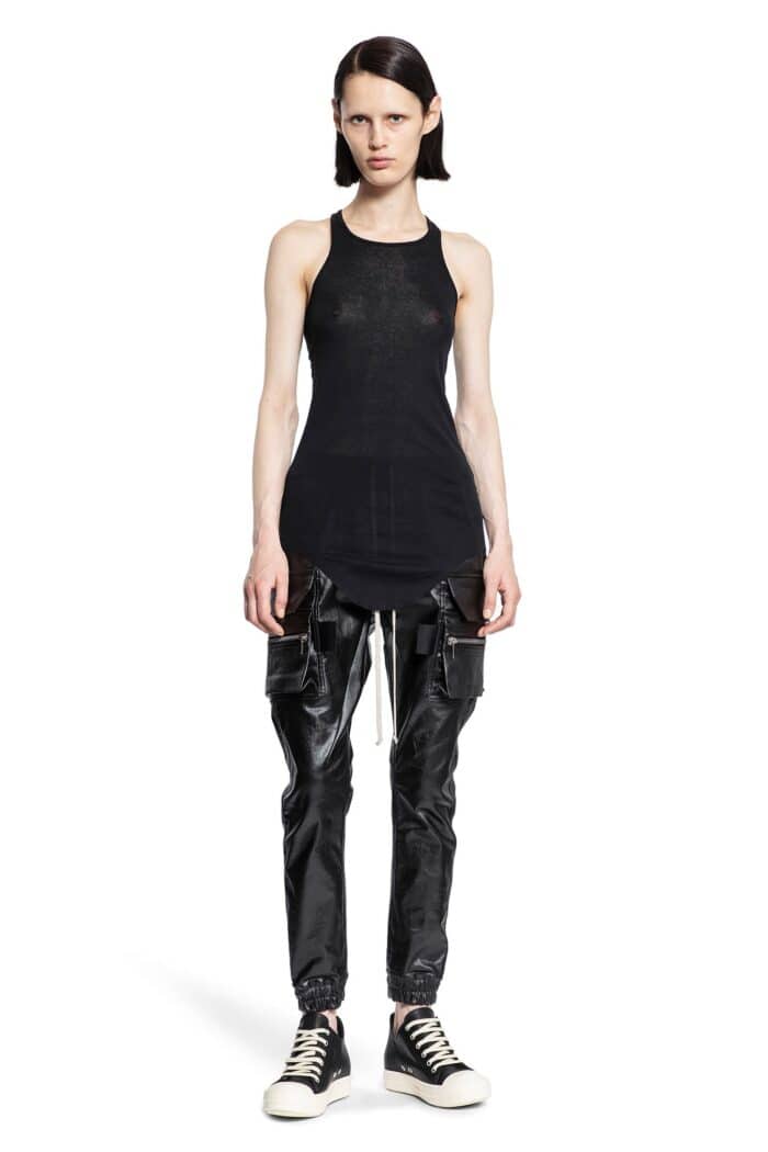 RICK OWENS Basic Tank Top In Mini Rib Jersey