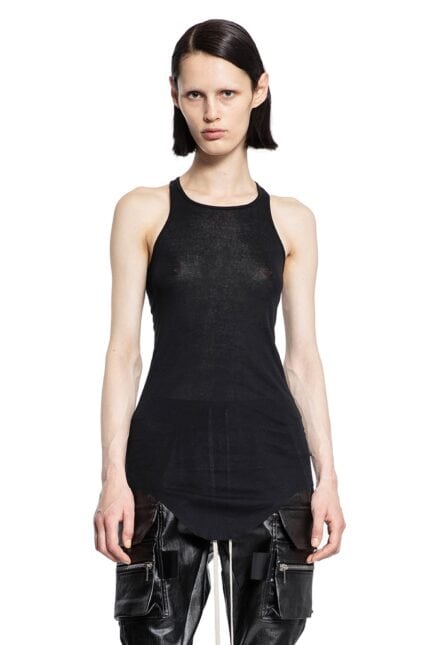 RICK OWENS Basic Tank Top In Mini Rib Jersey