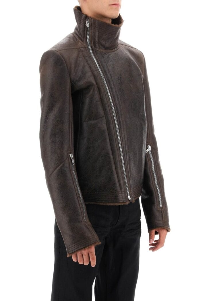 Rick Owens 'bauhaus' Shearling Biker Jacket