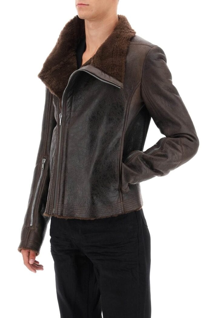 Rick Owens 'bauhaus' Shearling Biker Jacket