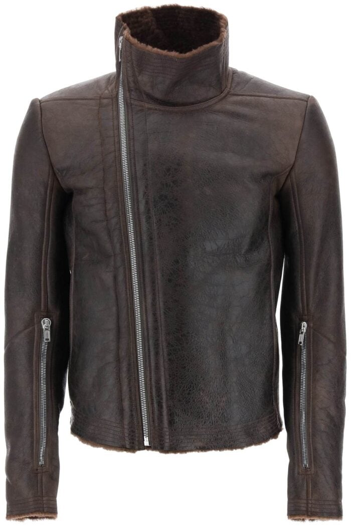 Rick Owens 'bauhaus' Shearling Biker Jacket