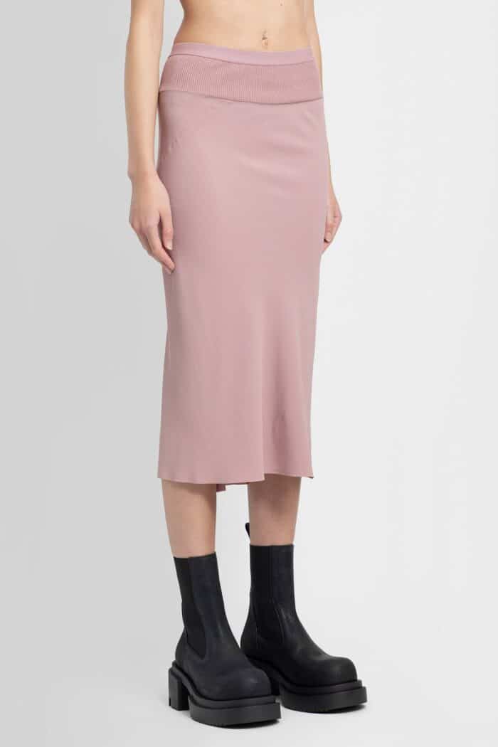 RICK OWENS Bias Skirt In Cocoon Silk