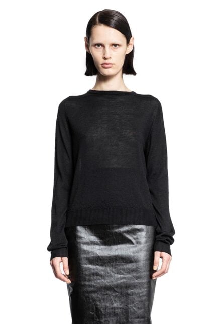 RICK OWENS Biker Level Round Neck In Wool