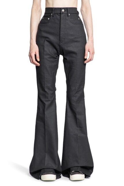 RICK OWENS Bolan Bootcut In Coated Stretch Denim