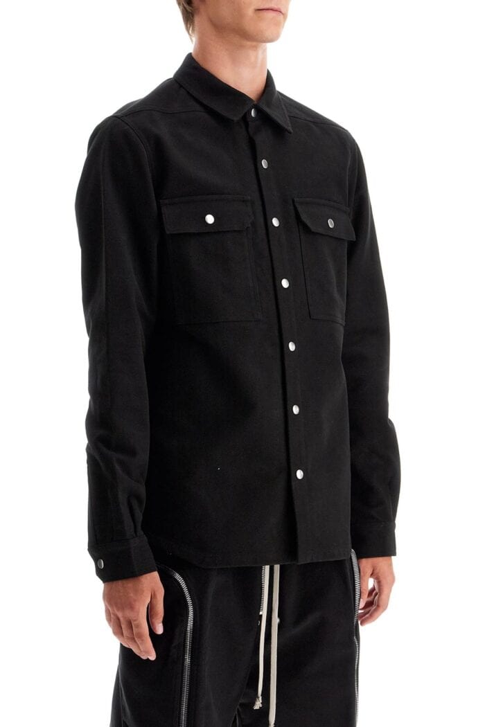 RICK OWENS Cotton Twill Outer Shirt For