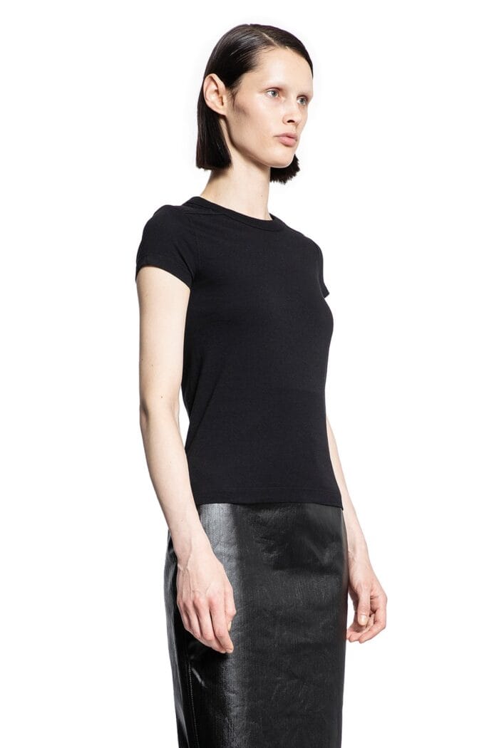 RICK OWENS Cropped Level Tee In Classic Cotton Jersey