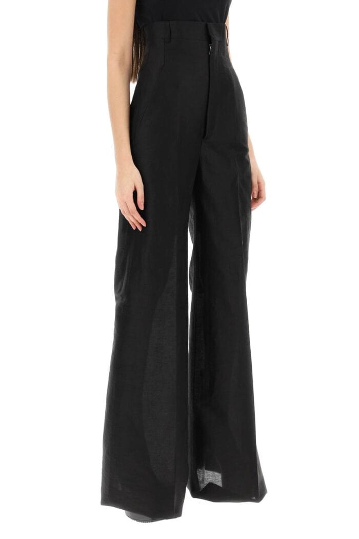 Rick Owens 'dirt Cooper' Ultra-high Waist Linen Pants