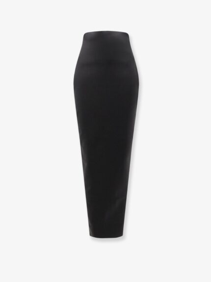 RICK OWENS Dirt Pillar Long Stretch Wool Blend Skirt