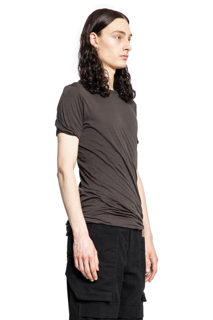 RICK OWENS Double Short Sleeve Tee In Unstable Cotton