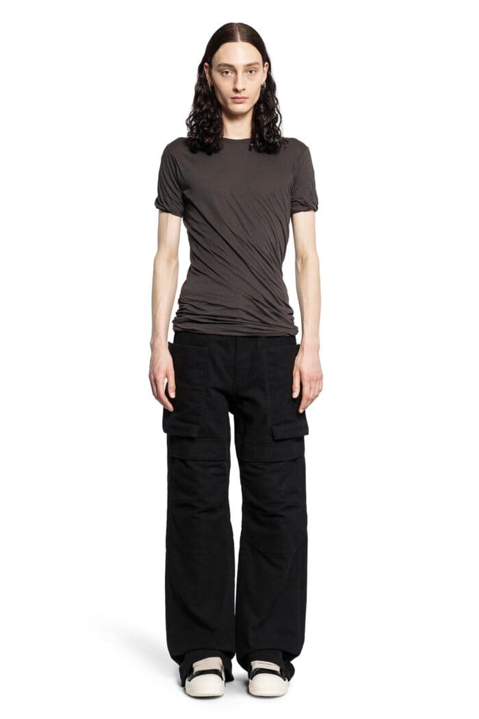 RICK OWENS Double Short Sleeve Tee In Unstable Cotton