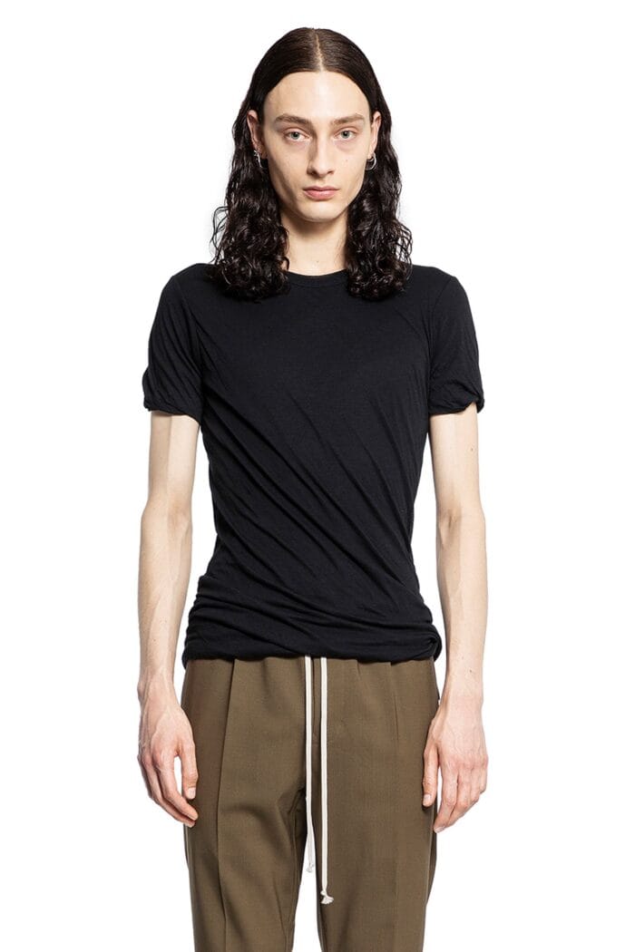 RICK OWENS Double Short Sleeve Tee In Unstable Cotton