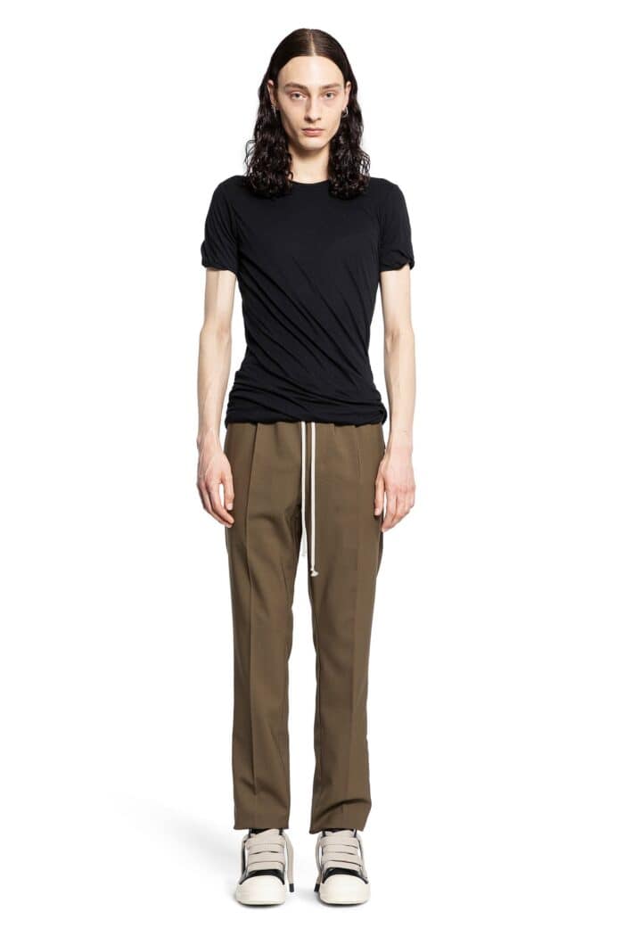 RICK OWENS Double Short Sleeve Tee In Unstable Cotton