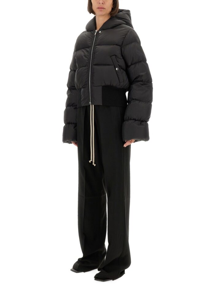 RICK OWENS DOWN JACKET WITH HOOD