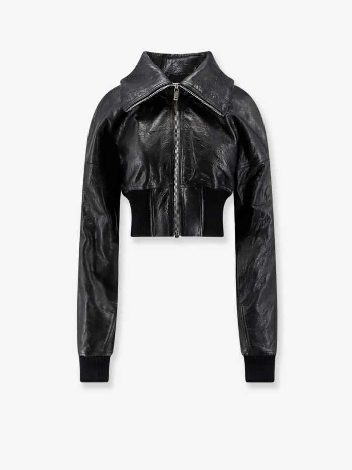 RICK OWENS Dracuflight Cropped Leather Jacket
