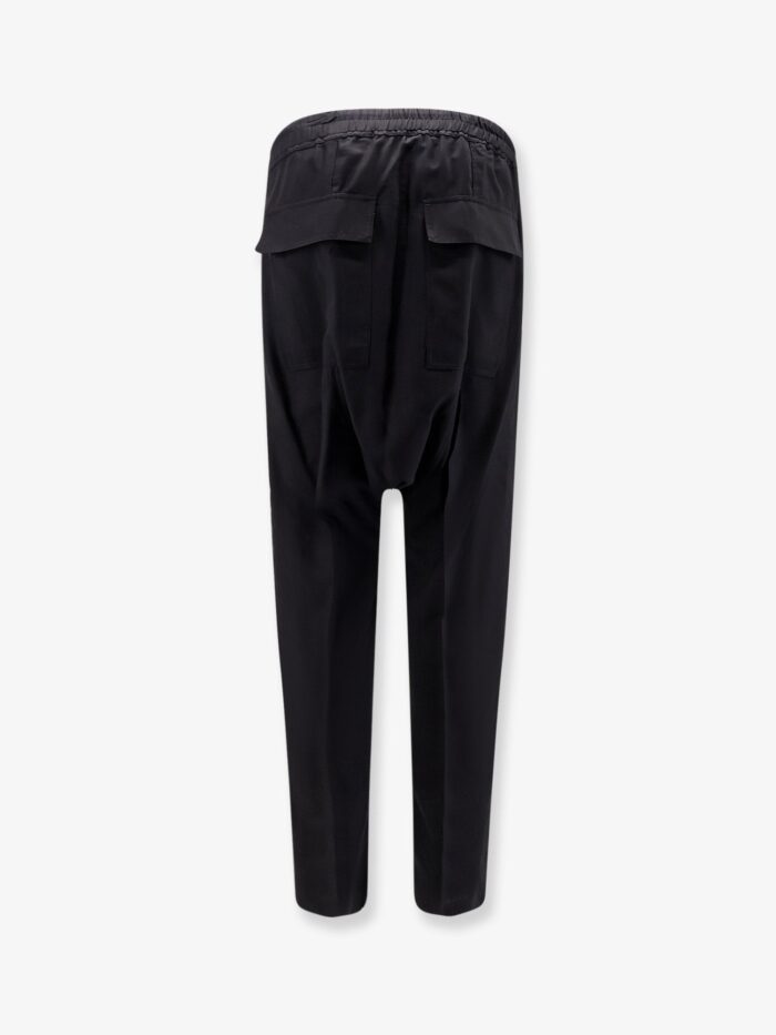 RICK OWENS Drawstring Long Certified Virgin Wool Trousers